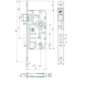   K 240 P Zámek klíč 72/70 bZN
