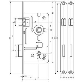   ZÁMEK zadlabací 80/72/50 P-L TESLA (K134)