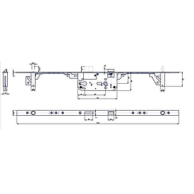   UZÁVĚR vícebodový K-119 90/80mm bílý zinek (10)