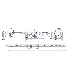   UZÁVĚR vícebodový K125 P-L 90/80mm  bílý zinek (10)