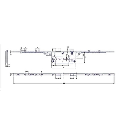   UZÁVĚR vícebodový K160 P-L 92/80mm bílý zinek (10)*