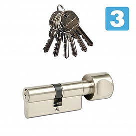   Vložka EURO Secure 40K+50 s knofl. Ni SU*