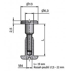   KOVÁNÍ spojovací zinek 19mm  (100)