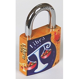   ZÁMEK visací 32mm s potiskem zvěrokruh *
