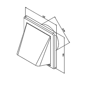   Vět.mřížka VM 150x150/100GK bílá gravitační  0239