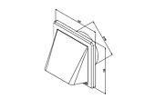  Vět.mřížka VM 150x150/100GK bílá gravitační  0239