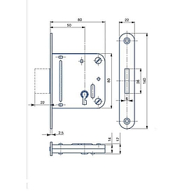   ZÁMEK dozický závorový 24129 zinek