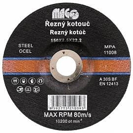   KOTOUČ řezný na kov 115x1,6x22mm RK11516