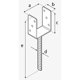   PATKA sloupku PS 100U(101x120x5) typ U(6)