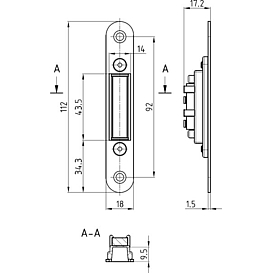   PROTIPLECH K340 magnetickému zámku krátký úplný NEREZ