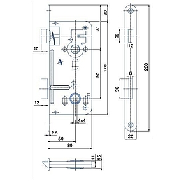   ZÁMEK 540.4 P-L WC 90/80  bZn*