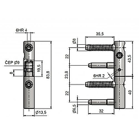   ZÁVĚS okenní TRIO EXPERT 13,5 DZ PH P bílý zinek