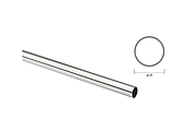  Šatní tyč CR 2m/25mm/0,7mm kulatá