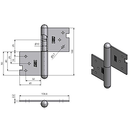   ZÁVĚS dveřní dřevěný 100 L   (10)