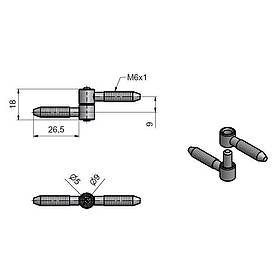   ZÁVĚS nábytkový MARK I st. měď  (50)