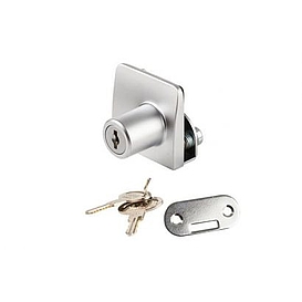   ZÁMEK na 2 skla Square 1409556 Chrom satin *