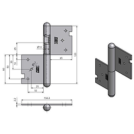   ZÁVĚS dveřní dřevěný 120 L (10)