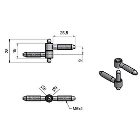   ZÁVĚS nábytkový MARK II zinek (50)
