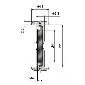   KOVÁNÍ spojovací zinek 32mm  (50)