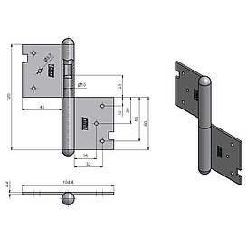   ZÁVĚS dveřní dřevěný 120 P  (10)