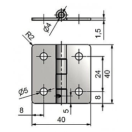   ZÁVĚS KZ 40x40 nerez *