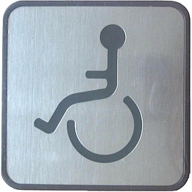   Piktogram INVALIDA Nerez  (čtverec) *