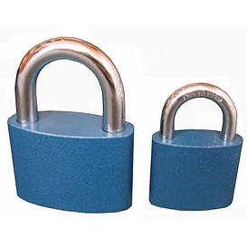   ZÁMEK visací 32145 litina 45mm modrý 4 klíče