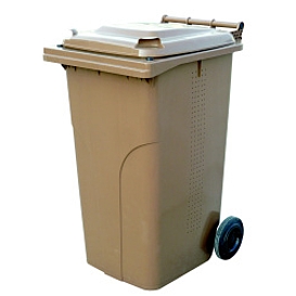   POPELNICE 240l plast hnědá BIO s roštem     *