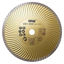   KOTOUČ diamantový TURBO segment. 230x22,2 DKTW *