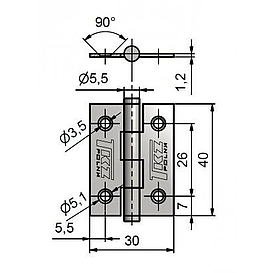   ZÁVĚS dveřní KZ 40 zinek   (50)