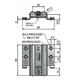   VLOŽKA závěsu 22/7-9.8 DZ pro oblož.zárubně*