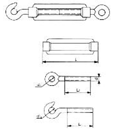   NAPÍNÁK lana M5x70mm  /30kg