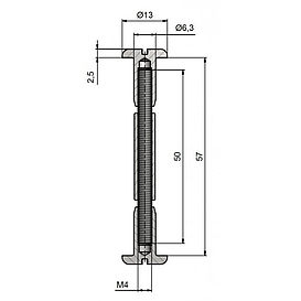   KOVÁNÍ spojovací zinek 57mm  (50)